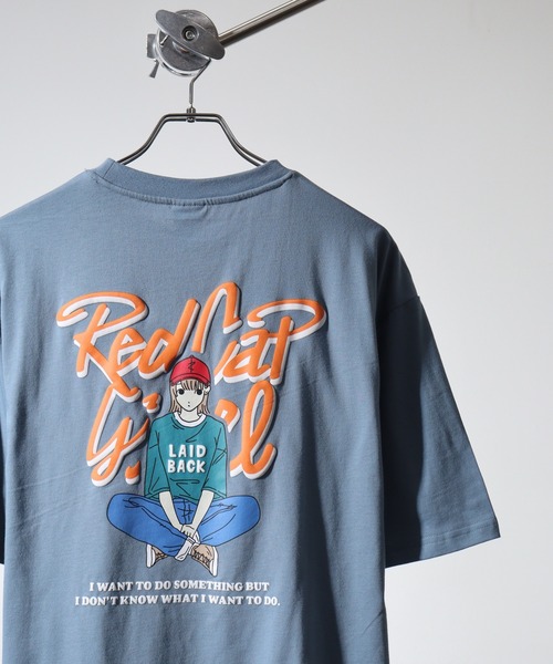 Red Cap Girl(レッドキャプガール)の「RED CAP GIRL RCG天竺バックプリントTシャツ(Tシャツ/カットソー・メンズ・パープル系1/グレー系1/ブラック系1/グリーン系2/パープル系3/グレー系3/ブラック系3/ホワイト系1/ホワイト系2/グレー系2/ホワイト系3/ブルー系2/グリーン系3/ブルー系1/グリーン系1/パープル系2/チャコールグレー/ブラック系2・M/L)」の15枚目の写真