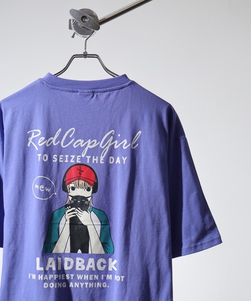 Red Cap Girl(レッドキャプガール)の「RED CAP GIRL RCG天竺バックプリントTシャツ(Tシャツ/カットソー・メンズ・パープル系1/グレー系1/ブラック系1/グリーン系2/パープル系3/グレー系3/ブラック系3/ホワイト系1/ホワイト系2/グレー系2/ホワイト系3/ブルー系2/グリーン系3/ブルー系1/グリーン系1/パープル系2/チャコールグレー/ブラック系2・M/L)」の16枚目の写真