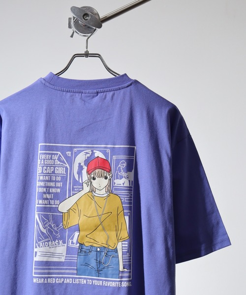 Red Cap Girl(レッドキャプガール)の「RED CAP GIRL RCG天竺バックプリントTシャツ(Tシャツ/カットソー・メンズ・パープル系1/グレー系1/ブラック系1/グリーン系2/パープル系3/グレー系3/ブラック系3/ホワイト系1/ホワイト系2/グレー系2/ホワイト系3/ブルー系2/グリーン系3/ブルー系1/グリーン系1/パープル系2/チャコールグレー/ブラック系2・M/L)」の17枚目の写真