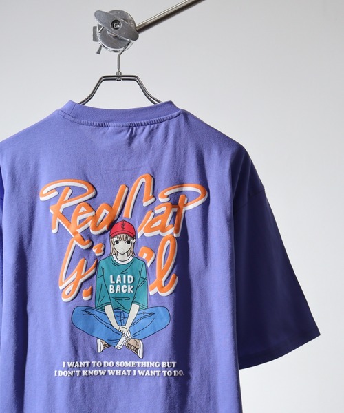 Red Cap Girl(レッドキャプガール)の「RED CAP GIRL RCG天竺バックプリントTシャツ(Tシャツ/カットソー・メンズ・パープル系1/グレー系1/ブラック系1/グリーン系2/パープル系3/グレー系3/ブラック系3/ホワイト系1/ホワイト系2/グレー系2/ホワイト系3/ブルー系2/グリーン系3/ブルー系1/グリーン系1/パープル系2/チャコールグレー/ブラック系2・M/L)」の18枚目の写真