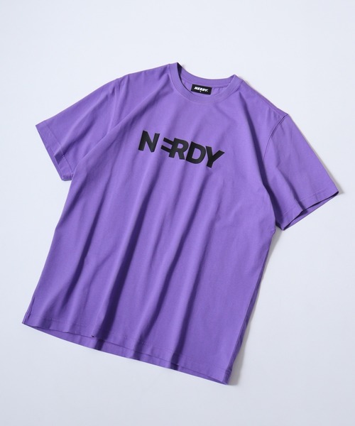 NERDY（ノルディ）の「ブレンクビッグロゴ Tシャツ（Tシャツ/カットソー・メンズ・ブラック/パープル/ブルー/ホワイト・L/M/S）」の17枚目の写真