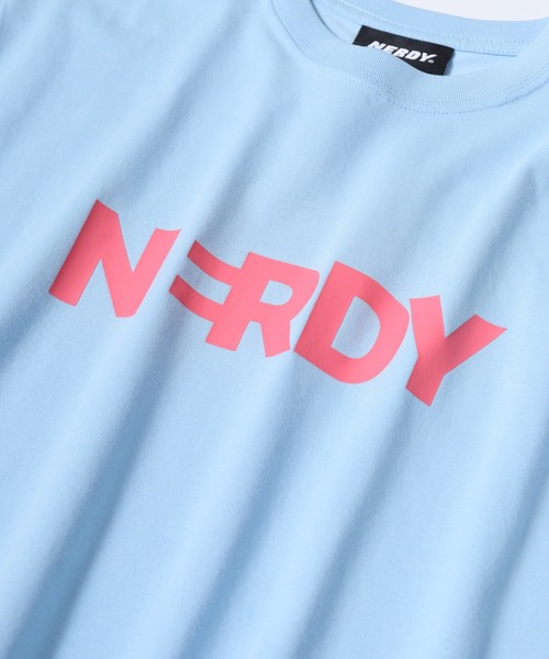 NERDY（ノルディ）の「ブレンクビッグロゴ Tシャツ（Tシャツ/カットソー・メンズ・ブラック/パープル/ブルー/ホワイト・L/M/S）」の20枚目の写真