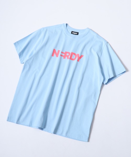 NERDY（ノルディ）の「ブレンクビッグロゴ Tシャツ（Tシャツ/カットソー・メンズ・ブラック/パープル/ブルー/ホワイト・L/M/S）」の19枚目の写真