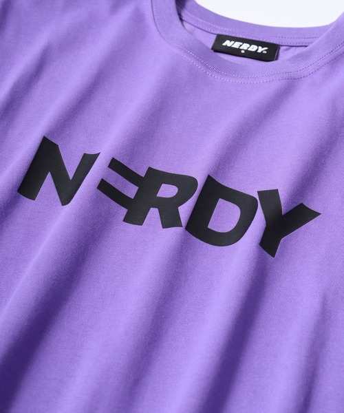 NERDY（ノルディ）の「ブレンクビッグロゴ Tシャツ（Tシャツ/カットソー・メンズ・ブラック/パープル/ブルー/ホワイト・L/M/S）」の18枚目の写真