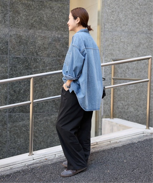 ジャーナルスタンダード　ウォッシャブルコットンリネンVISパンツ　ブルー JOURNAL STANDARD（ジャーナルスタンダード）の「□《追加