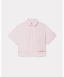 KENZO レディース 半袖 スタンドカラーシャツ ピンク 古着 ミズイロ 