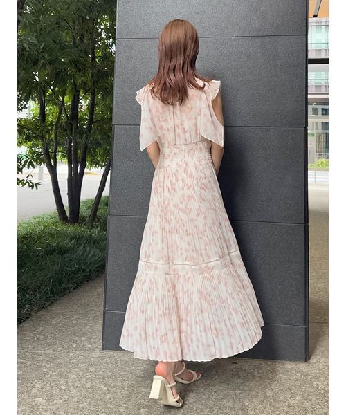 SNIDEL フラワープリントプリーツワンピース　新品 SNIDEL 極美品 プリントプリーツワンピース フラワー 0 - メルカリ
