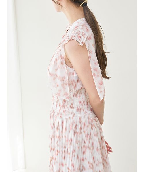 SNIDEL sustainableフラワープリントワンピース SNIDEL ワンピース Sustainableヘアラインフラワープリント