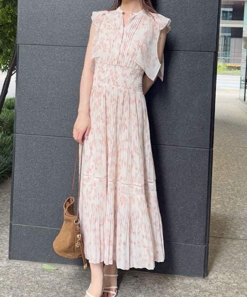 新作セール!   フローラル 美ライン ワンピース Andemiu ワンピース ラインフラワーフロッキーワンピース289861