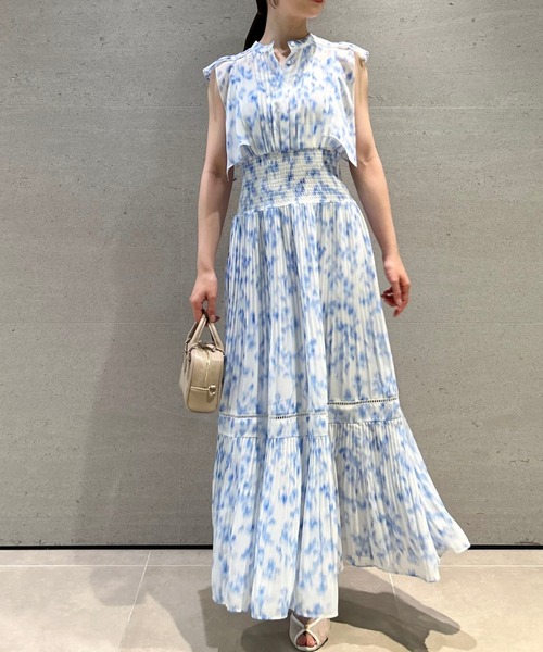 SNIDEL｜ペイントフラワープリントワンピース | Rakuten Fashion