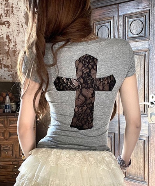 d.i.a.たたみジワあり背中あきTシャツ d.i.a.たたみジワあり背中あきTシャツ