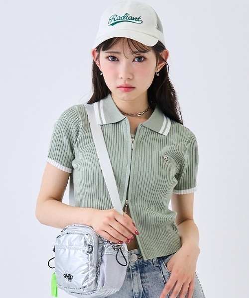 LOVETOXIC(ラブトキシック)の「【LTXC】チアロゴメッシュキャップ(キャップ・キッズ・オフホワイト/ネイビー/ブラック・F)」の10枚目の写真