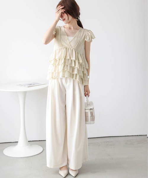 AMELY（エミリー）の「シフォンフリル レーストップス（その他トップス・レディース・ベージュ/グレー/ブラック・フリー）」の14枚目の写真