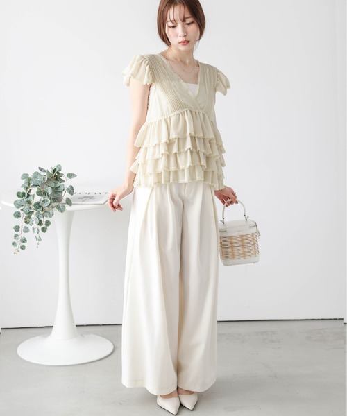 AMELY（エミリー）の「シフォンフリル レーストップス（その他トップス・レディース・ベージュ/グレー/ブラック・フリー）」の15枚目の写真