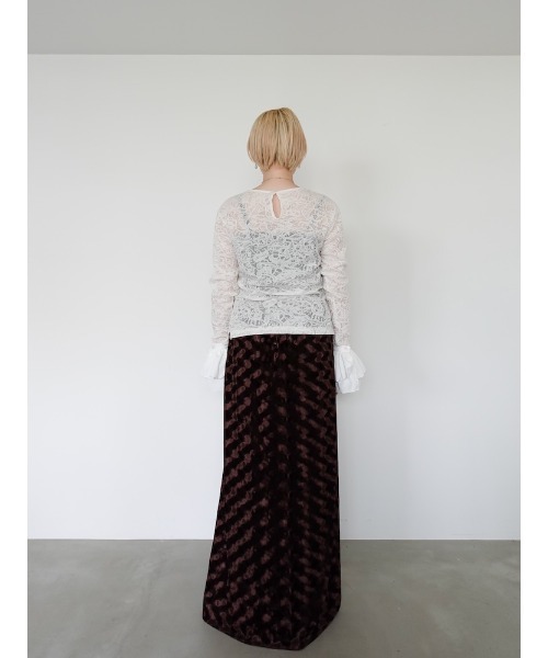 sahara(サハラ)の「Gather Bust Lace Top/ギャザーバストレーストップ(その他トップス・レディース・ブラック/ホワイト・FREE)」の11枚目の写真