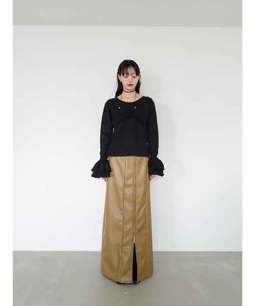 sahara(サハラ)の「Gather Bust Lace Top/ギャザーバストレーストップ(その他トップス・レディース・ブラック/ホワイト・FREE)」の18枚目の写真