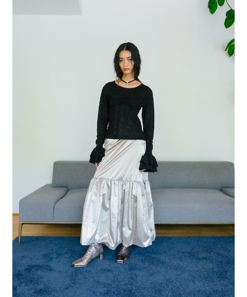 sahara(サハラ)の「Gather Bust Lace Top/ギャザーバストレーストップ(その他トップス・レディース・ブラック/ホワイト・FREE)」の12枚目の写真