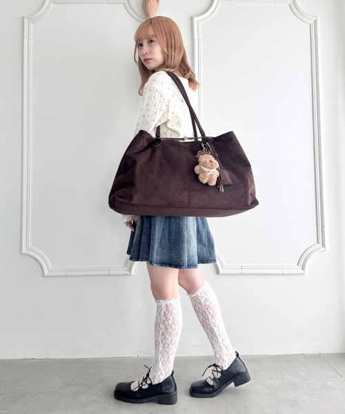 スウェードビッグトートバッグ　ブラウン ETRE TOKYO スウェードビッグトートバッグ ￥39,600 BEIGE BROWN LIGHT