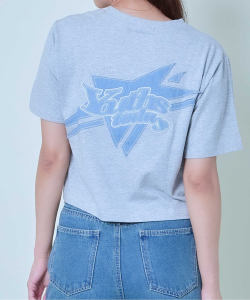 GORGE(ゴージ)の「《星モチーフ×インパクトロゴ》レディース 半袖Tシャツ ストリート 春夏秋(Tシャツ/カットソー・レディース・ブルー/グレー/スミクロ・F)」の1枚目の写真