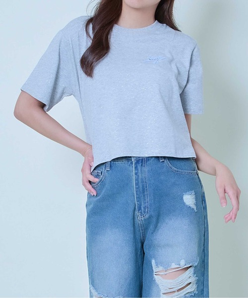 GORGE(ゴージ)の「《星モチーフ×インパクトロゴ》レディース 半袖Tシャツ ストリート 春夏秋(Tシャツ/カットソー・レディース・ブルー/グレー/スミクロ・F)」の5枚目の写真