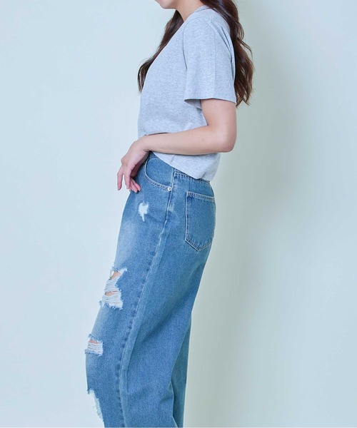 GORGE(ゴージ)の「《星モチーフ×インパクトロゴ》レディース 半袖Tシャツ ストリート 春夏秋(Tシャツ/カットソー・レディース・ブルー/グレー/スミクロ・F)」の6枚目の写真
