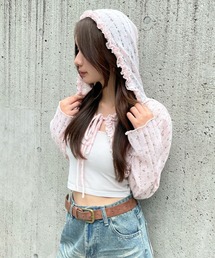 3.3 Field Trip／小花柄フリルカーディガン