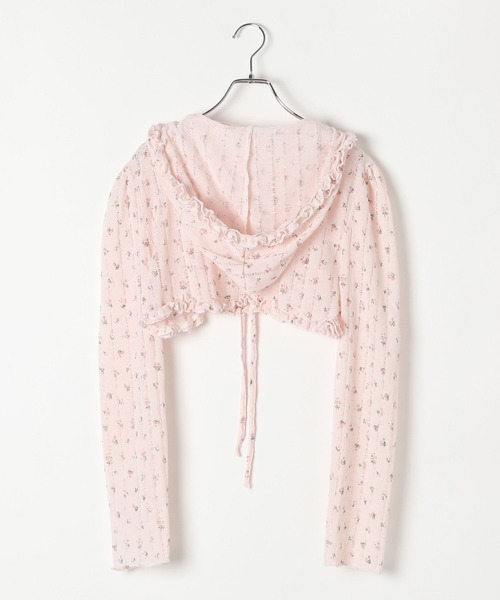 3.3 Field Trip （3.3フィールドトリップ）の「3.3 Field Trip／小花柄フリルカーディガン（カーディガン/ボレロ・レディース・ホワイト/ピンク・FREE）」の10枚目の写真