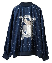 極美品⭐︎ユキトリイ　レース　ブルゾン　ジャケット　近年モデル　青 極美品⭐︎ユキトリイ レース ブルゾン ジャケット 近年モデル 青