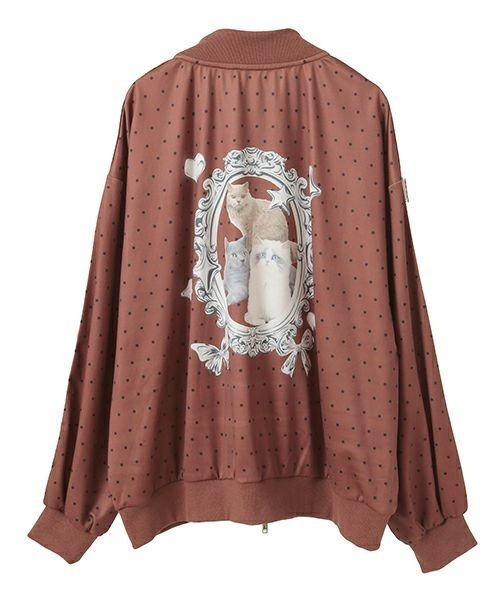 Candy Stripper（キャンディストリッパー）の「TINY DOT JERSEY ブルゾン（ブルゾン・レディース・ネイビー/ブラウン/ブラック・FREE）」の2枚目の写真