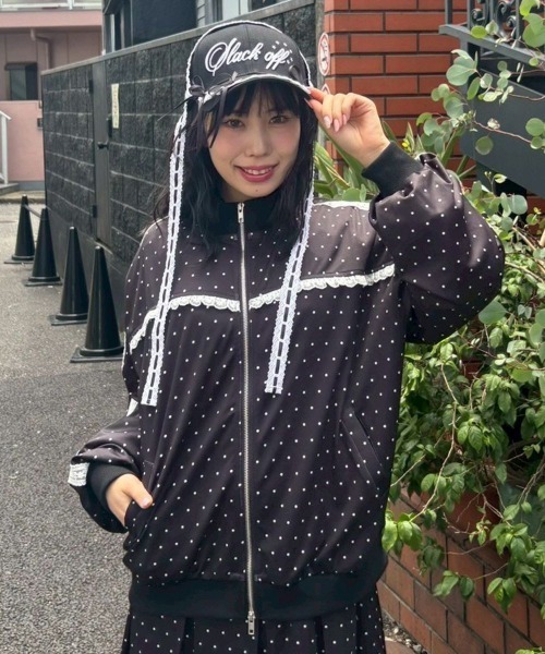 Candy Stripper（キャンディストリッパー）の「TINY DOT JERSEY ブルゾン（ブルゾン・レディース・ネイビー/ブラウン/ブラック・FREE）」の18枚目の写真