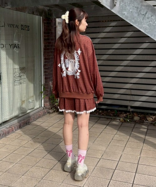 Candy Stripper（キャンディストリッパー）の「TINY DOT JERSEY ブルゾン（ブルゾン・レディース・ネイビー/ブラウン/ブラック・FREE）」の7枚目の写真