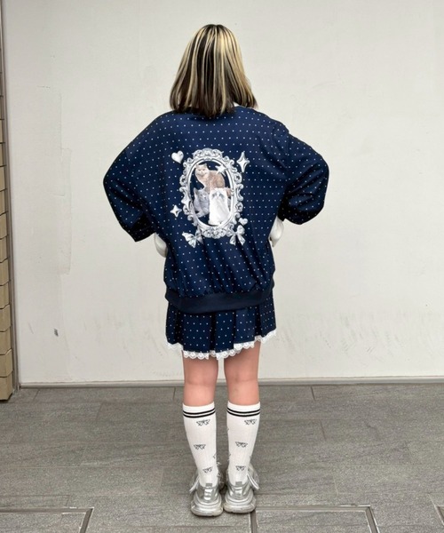 Candy Stripper（キャンディストリッパー）の「TINY DOT JERSEY ブルゾン（ブルゾン・レディース・ネイビー/ブラウン/ブラック・FREE）」の11枚目の写真