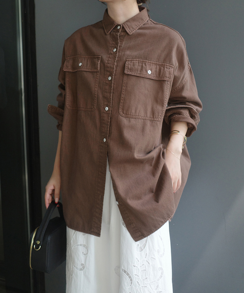 Healthy DENIM/ヘルシーデニムSLOB別注ビッグシャツALMOND 追加2》Healthy DENIM/ヘルシーデニム SLOBE別注 ビッグシャツ