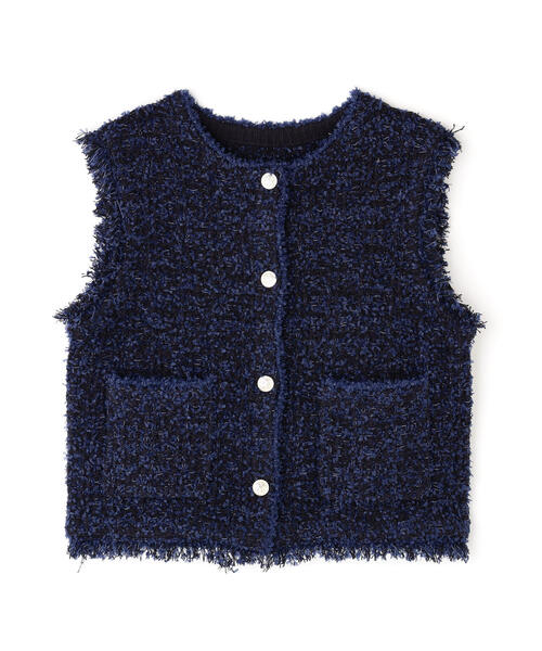 NATURAL BEAUTY BASIC（ナチュラルビューティーベーシック）の「◇ツイーディーニットジレ（カーディガン/ボレロ・レディース・ブラック系その他/オフホワイト/ネイビー・FREE）」の21枚目の写真