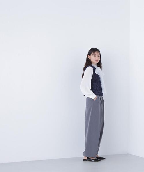 NATURAL BEAUTY BASIC(ナチュラルビューティーベーシック)の「◇ツイーディーニットジレ(カーディガン/ボレロ・レディース・ブラック系その他/オフホワイト/ネイビー・FREE)」の18枚目の写真
