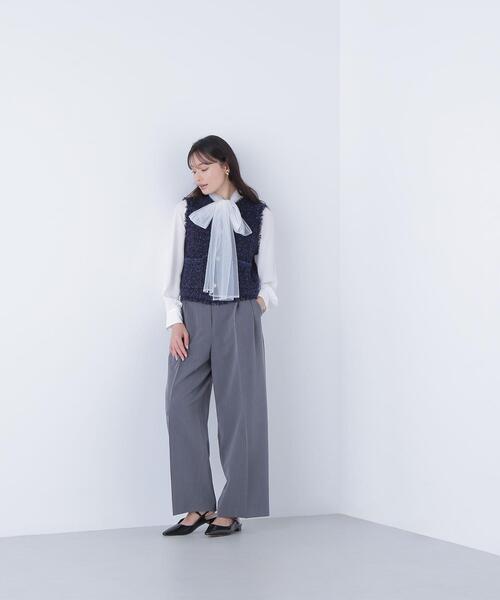 NATURAL BEAUTY BASIC(ナチュラルビューティーベーシック)の「◇ツイーディーニットジレ(カーディガン/ボレロ・レディース・ブラック系その他/オフホワイト/ネイビー・FREE)」の22枚目の写真
