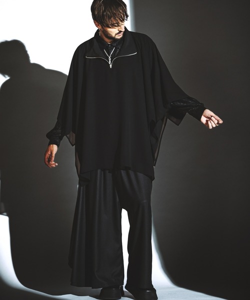 セール】【NO ID.】Half Zip Reversible Pullover / ハーフ ジップ