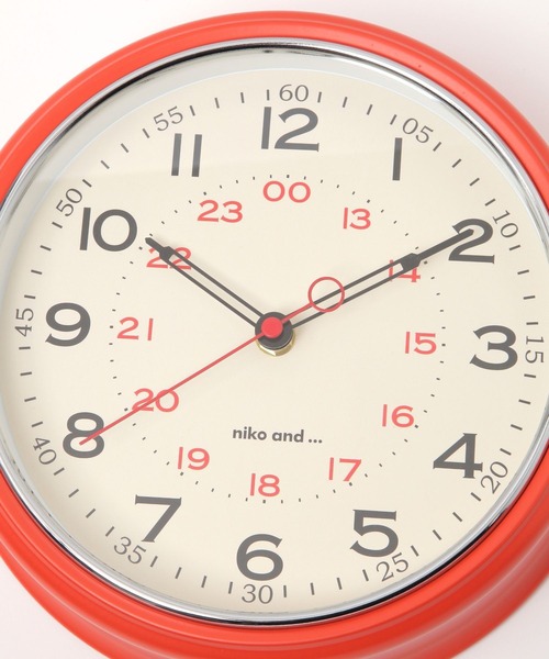 オリジナル ニコロゴウォールクロック(オレンジ)（掛け時計）｜niko
