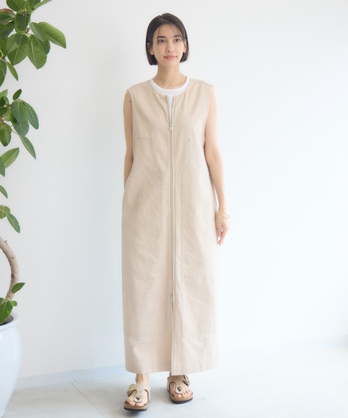 KATHARINE ROSS（キャサリンロス）の「【KATHARINE ROSS】ワークWZIPジャンスカ（ジャンパースカート・レディース・ベージュ/ブラック・MEDIUM）」の18枚目の写真