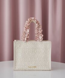 Maison de FLEUR（メゾンドフルール）の「LINTONツイードスクエアフリルトートバッグ（トートバッグ）」