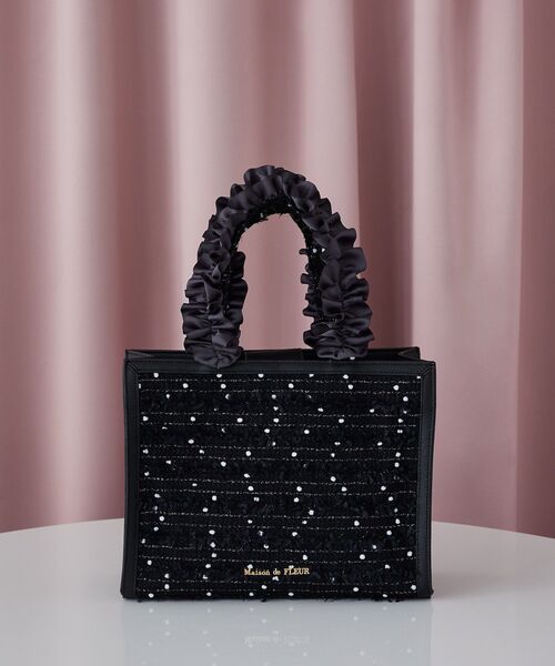 LINTONツイードスクエアフリルトートバッグ（トートバッグ）｜Maison