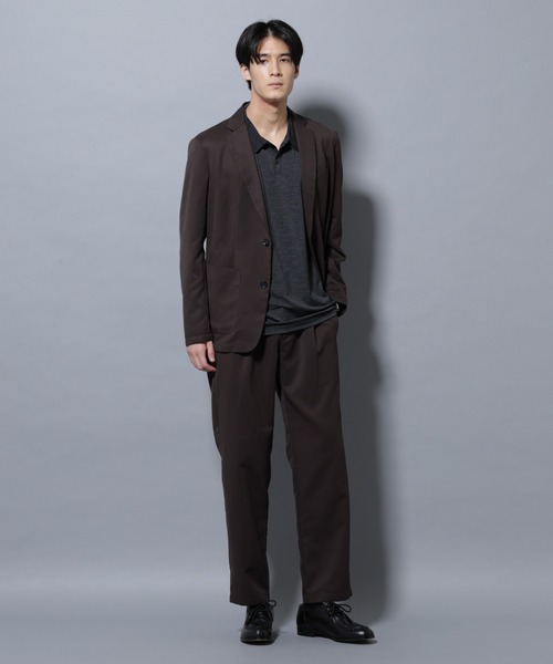 NANO universe（ナノユニバース）の「ピーチツイルセットアップ（セットアップ・メンズ・ダークブラウン/ネイビー/ダークグレー・S/M/L/XL）」の3枚目の写真