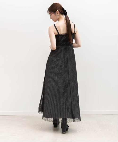 ビスチェデザインプリーツキャミワンピース（ワンピース）｜RANDA