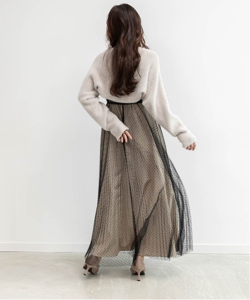 ビスチェデザインプリーツキャミワンピース（ワンピース）｜RANDA