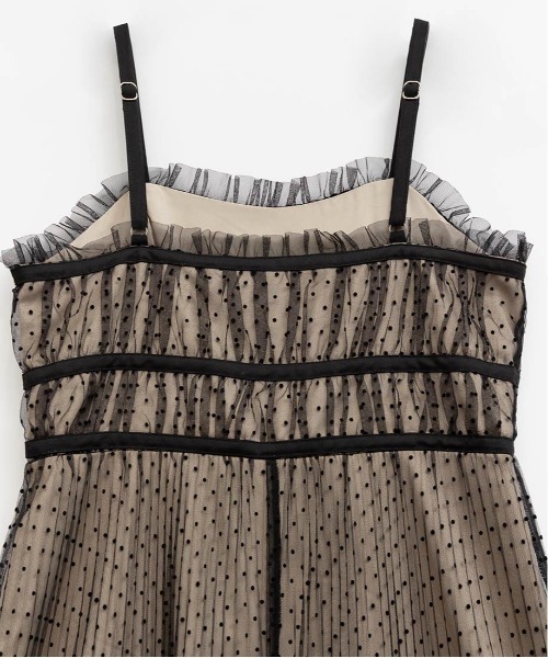 ビスチェデザインプリーツキャミワンピース（ワンピース）｜RANDA