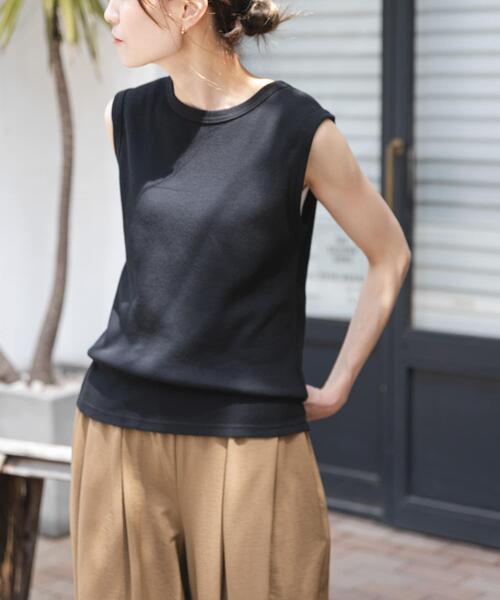 FORK&SPOON（フォークアンドスプーン）の「FORK&SPOON　ミニワッフルノースリーブTシャツ（Tシャツ/カットソー・レディース・オフホワイト/ブラック/イエロー系その他・1）」の16枚目の写真