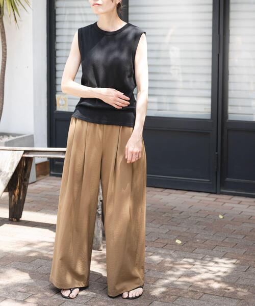 FORK&SPOON（フォークアンドスプーン）の「FORK&SPOON　ミニワッフルノースリーブTシャツ（Tシャツ/カットソー・レディース・オフホワイト/ブラック/イエロー系その他・1）」の18枚目の写真