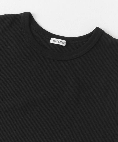 FORK&SPOON（フォークアンドスプーン）の「FORK&SPOON　ミニワッフルノースリーブTシャツ（Tシャツ/カットソー・レディース・オフホワイト/ブラック/イエロー系その他・1）」の21枚目の写真