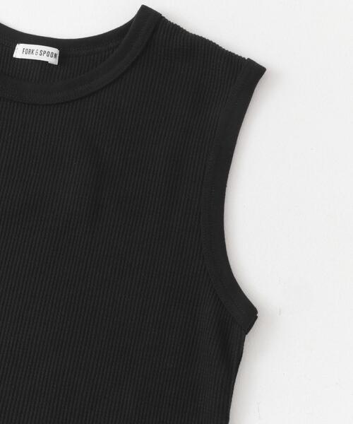 FORK&SPOON（フォークアンドスプーン）の「FORK&SPOON　ミニワッフルノースリーブTシャツ（Tシャツ/カットソー・レディース・オフホワイト/ブラック/イエロー系その他・1）」の22枚目の写真