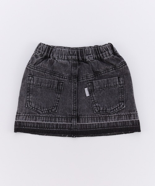 Ocean&Ground(オーシャン&グラウンド)の「ハート刺繍デニムミニスカート(デニムスカート・キッズ・ケミカルウォッシュ/ブラック・140/130/120/110/100/90)」の7枚目の写真